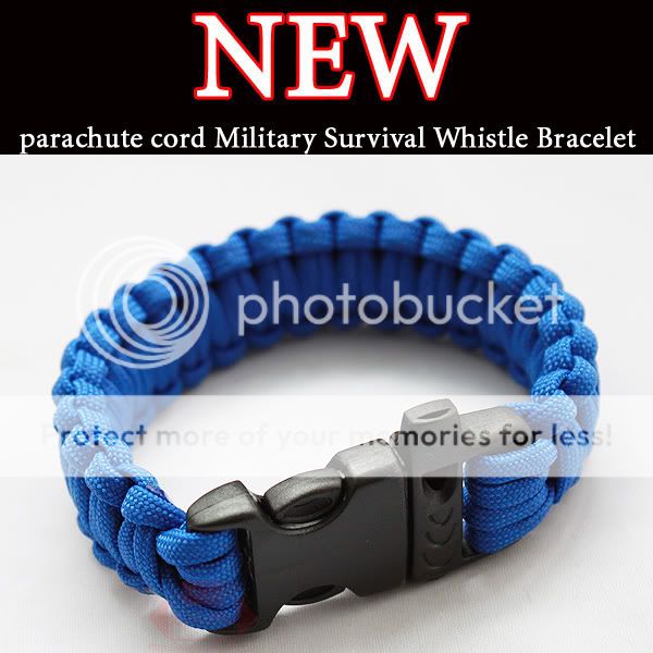 NEW PINK Parachute Cord Military Survival Bracelet SL34  