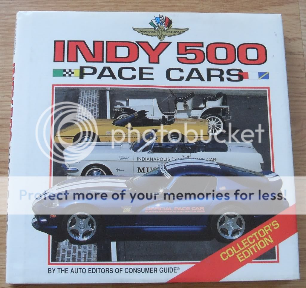 Indy 500 Pace Cars (1996, Book, Illustrated) Hardcover Collectors 